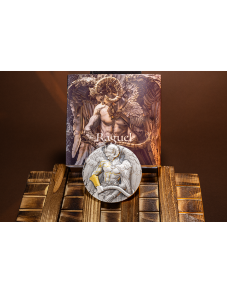 SAINT RAGUEL Archangel 2 Oz Antique Silver Coin 2000 Francs Cameroon 2025 - Coins & More - Cameroon
