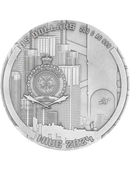 CYBERPUNK L'Universo Punk 200g Moneta d'Argento UV Fluorescente 15$ Niue 2024 - Coins & More - Niue