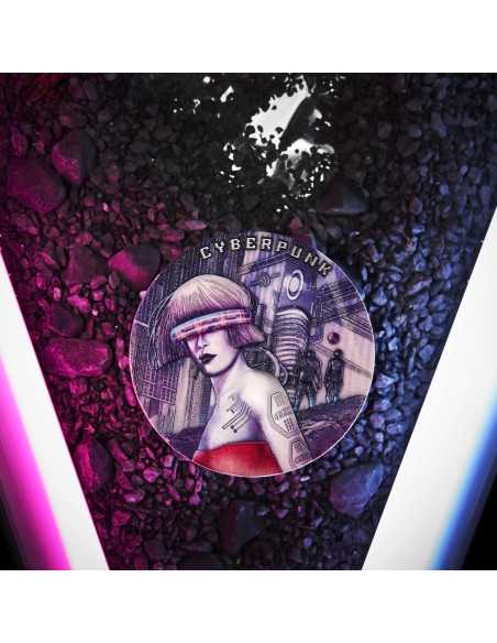 CYBERPUNK L'Universo Punk 200g Moneta d'Argento UV Fluorescente 15$ Niue 2024 - Coins & More - Niue