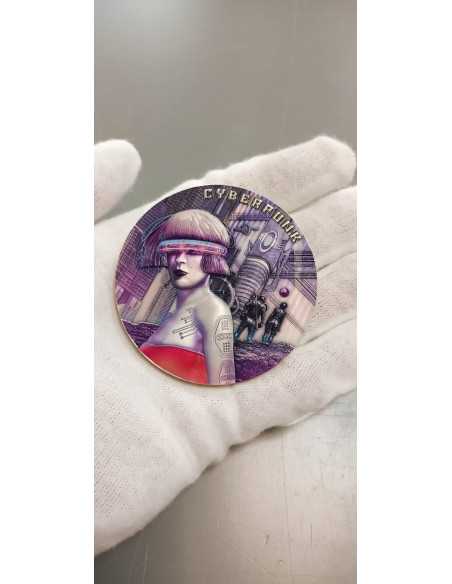 CYBERPUNK L'Universo Punk 200g Moneta d'Argento UV Fluorescente 15$ Niue 2024 - Coins & More - Niue