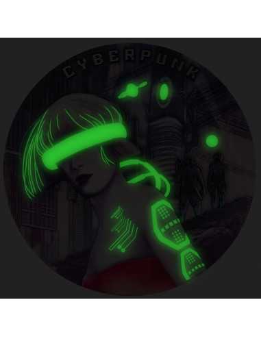 CYBERPUNK The Punk Universe 200g Silber UV Fluoreszierende Münze 15$ Niue 2024 - Coins & More - Niue