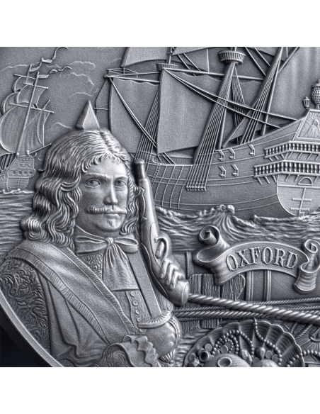 Moneta d'argento da 2 Oz OXFORD Capitani della Fortuna 5$ Barbados 2024 - Coins & More - Barbados
