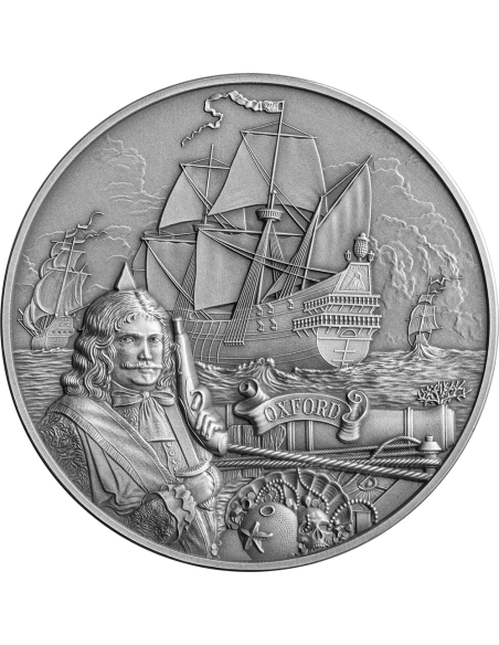 OXFORD Capitanes de Fortuna Moneda de Plata de 2 Oz 5$ Barbados 2024 - Coins & More - Barbados