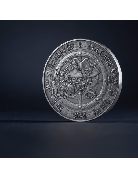OXFORD Glückskapitäne 2 Oz Silbermünze 5$ Barbados 2024 - Coins & More - Barbados