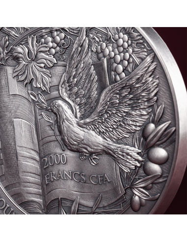 LES DIX COMMANDEMENTS DE MOSES Histoires de la Bible Pièce de monnaie en argent de 2 Oz 2000 Francs Cameroun 2024 - Coins & M...