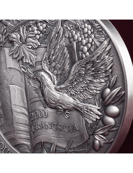 LES DIX COMMANDEMENTS DE MOSES Histoires de la Bible Pièce de monnaie en argent de 2 Oz 2000 Francs Cameroun 2024 - Coins & M...