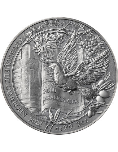 LES DIX COMMANDEMENTS DE MOSES Histoires de la Bible Pièce de monnaie en argent de 2 Oz 2000 Francs Cameroun 2024 - Coins & M...