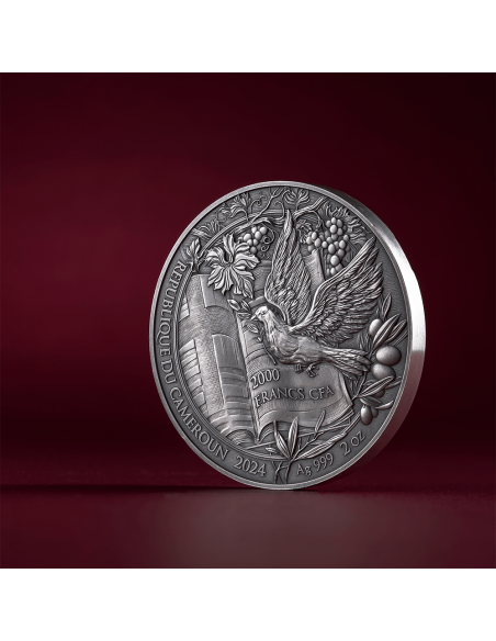 LES DIX COMMANDEMENTS DE MOSES Histoires de la Bible Pièce de monnaie en argent de 2 Oz 2000 Francs Cameroun 2024 - Coins & M...