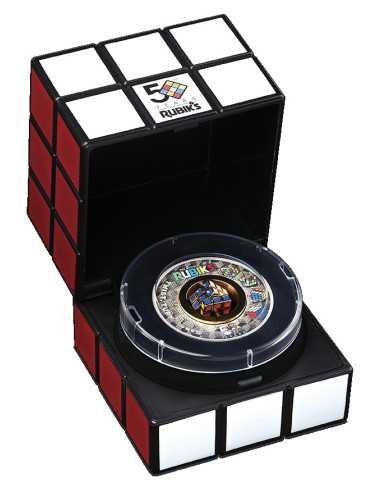 RUBIK'S CUBE 50 Aniversario 2 Oz Moneda de Plata 2$ Tuvalu 2024 - Coins & More - Tuvalu