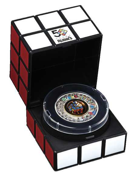 RUBIK'S CUBE 50° Anniversario Moneta d'Argento da 2 Oz 2$ Tuvalu 2024 - Coins & More - Tuvalu