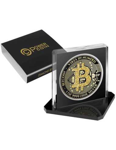Moneta d'argento da 1 Oz di DIAMOND BITCOIN 2$ Niue 2024 - Coins & More - Niue