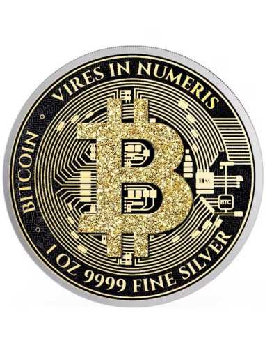 DIAMOND BITCOIN 1 Oz Silver Coin 2$ Niue 2024 - Coins & More - Niue
