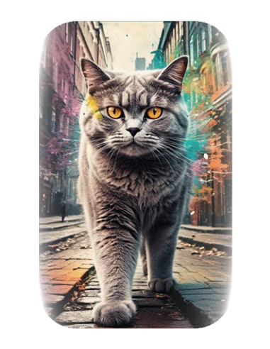 BRITISH SHORTHAIR IN LONDON Cats in the City Lingote de plata fundida de primera calidad 100 g - Coins & More - Plata
