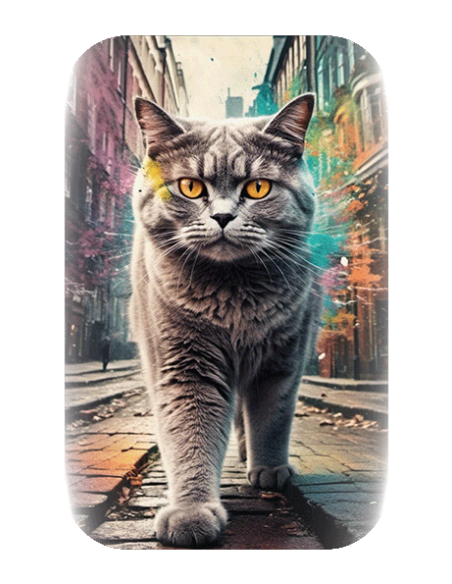 BRITISH SHORTHAIR IN LONDON Cats in the City Premium Cast Bar 100g Silver - Coins & More - Silver