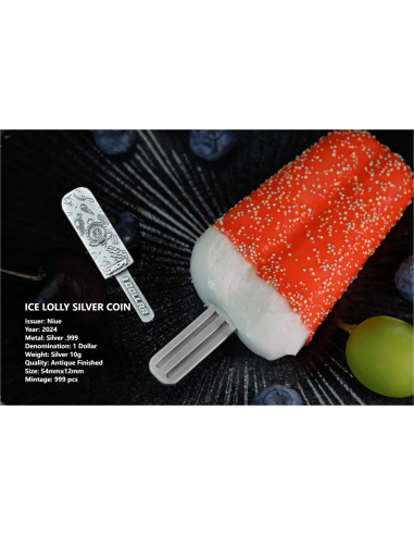 Moneta d'argento ICE LOLLY 1$ Niue 2024 - Coins & More - Niue