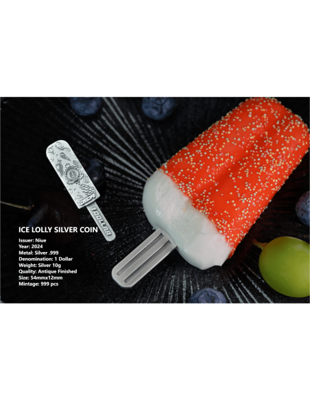 Moneta d'argento ICE LOLLY 1$ Niue 2024 - Coins & More - Niue