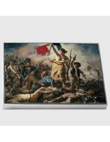 LIBERTY LEADING THE PEOPLE 1830 By Eugene Delacroix Colored 2.5 Oz Silver & 120g Copper Coin 10000 Francs Chad 2024 - Coins &...