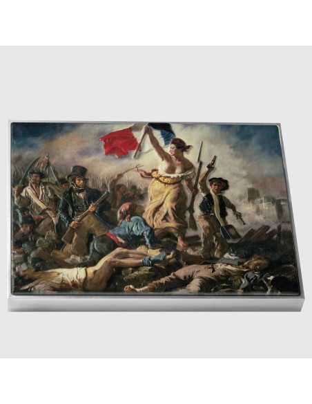 LIBERTY LEADING THE PEOPLE 1830 By Eugene Delacroix Colored 2.5 Oz Silver & 120g Copper Coin 10000 Francs Chad 2024 - Coins &...