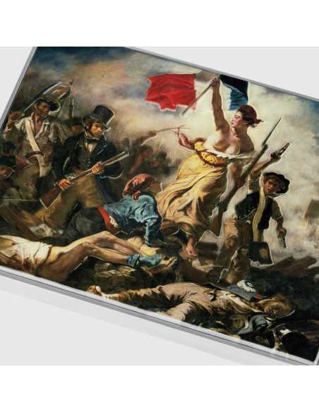 LIBERTY LEADING THE PEOPLE 1830 By Eugene Delacroix Colored 2.5 Oz Silver & 120g Copper Coin 10000 Francs Chad 2024 - Coins &...