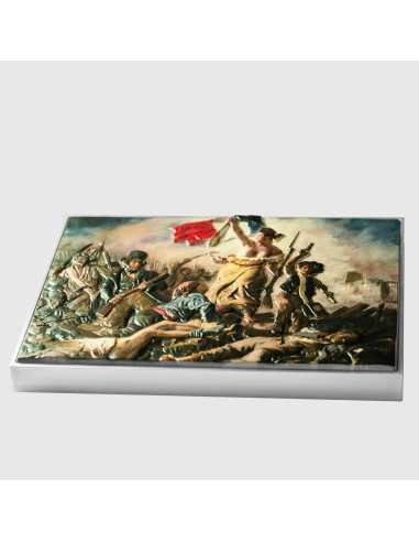 LIBERTY LEADING THE PEOPLE 1830 By Eugene Delacroix Colored 2.5 Oz Silver & 120g Copper Coin 10000 Francs Chad 2024 - Coins &...