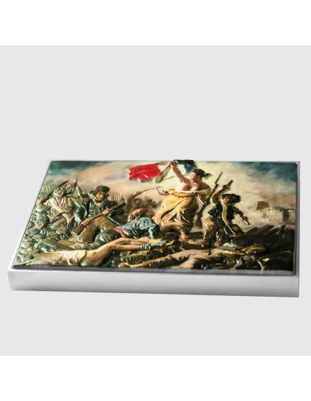 LIBERTY LEADING THE PEOPLE 1830 By Eugene Delacroix Colored 2.5 Oz Silver & 120g Copper Coin 10000 Francs Chad 2024 - Coins &...