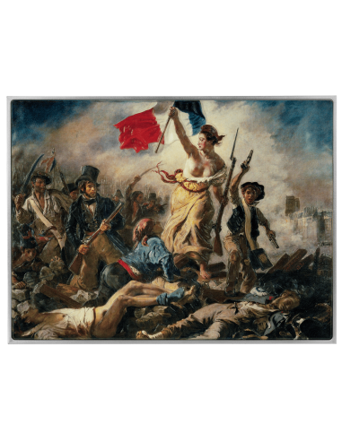 LIBERTY LEADING THE PEOPLE 1830 By Eugene Delacroix Colored 2.5 Oz Silver & 120g Copper Coin 10000 Francs Chad 2024 - Coins &...