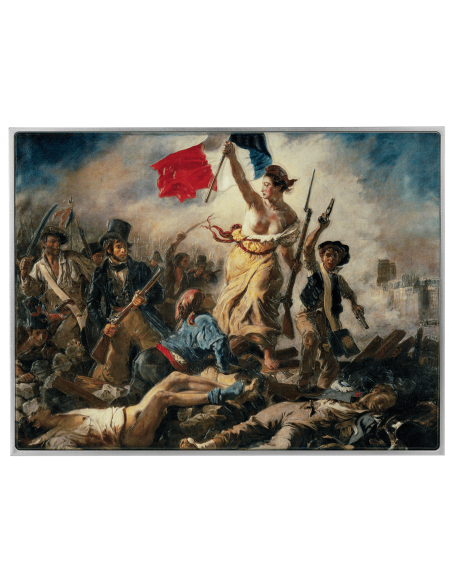 LIBERTY LEADING THE PEOPLE 1830 By Eugene Delacroix Colored 2.5 Oz Silver & 120g Copper Coin 10000 Francs Chad 2024 - Coins &...