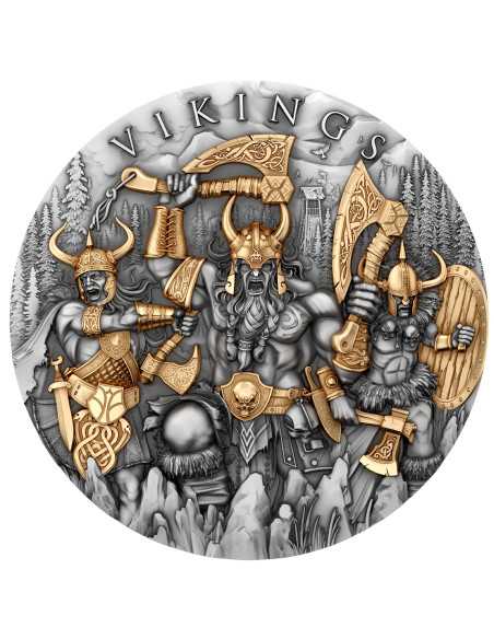 VIKINGS 2 Oz Silbermünze 5$ Niue 2024 - Coins & More - Niue