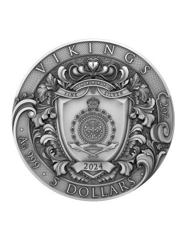 VIKINGS 2 Oz Silbermünze 5$ Niue 2024 - Coins & More - Niue