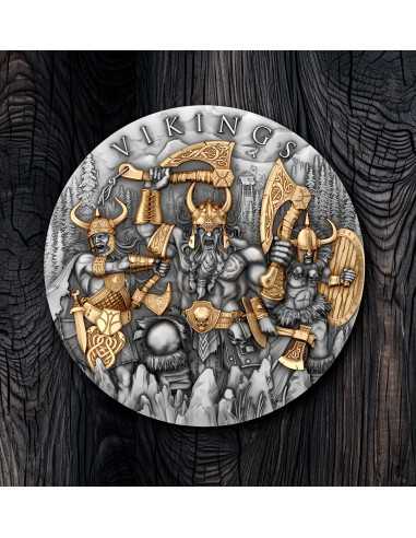 VIKINGS 2 Oz Silbermünze 5$ Niue 2024 - Coins & More - Niue