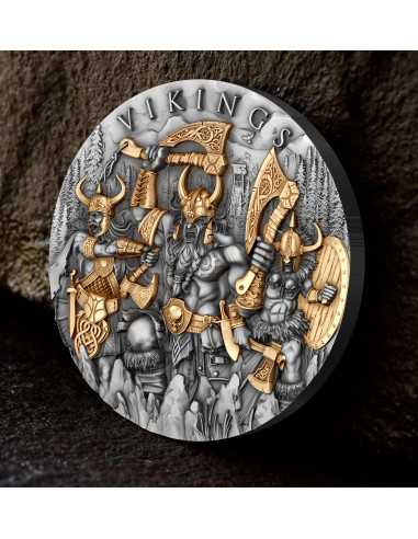 VIKINGS 2 Oz Silbermünze 5$ Niue 2024 - Coins & More - Niue