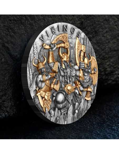 VIKINGS 2 Oz Silbermünze 5$ Niue 2024 - Coins & More - Niue