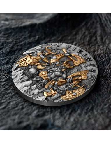VIKINGS 2 Oz Silbermünze 5$ Niue 2024 - Coins & More - Niue