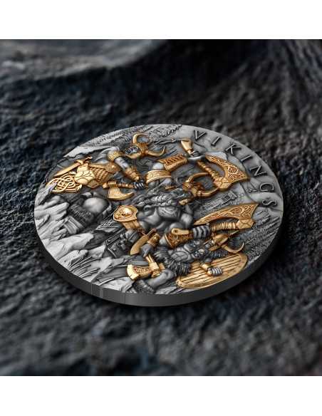 VIKINGS 2 Oz Silbermünze 5$ Niue 2024 - Coins & More - Niue