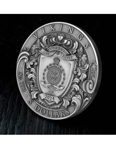 VIKINGS 2 Oz Silbermünze 5$ Niue 2024 - Coins & More - Niue