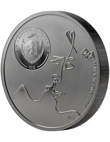 BACIO NEL BACIO Moneta d'argento da 2 once Carpe Diem 10$ Palau 2024 - Coins & More - Palau