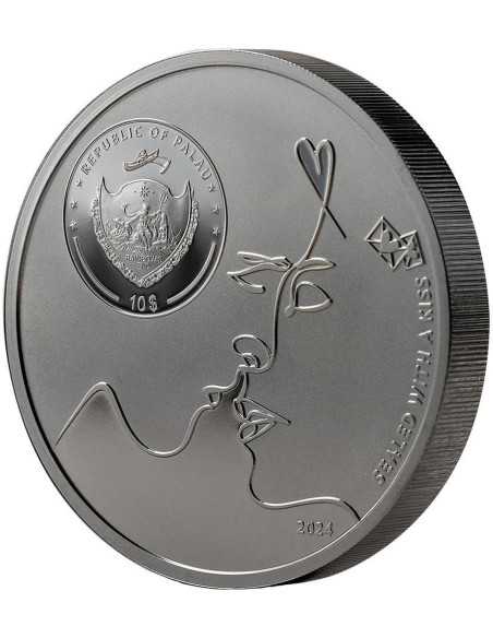 KISS IN THE KISS Carpe Diem 2 Oz Silbermünze 10$ Palau 2024 - Coins & More - Palau