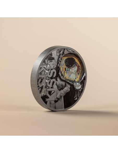 BESO EN EL BESO Carpe Diem Moneda de Plata de 2 Oz 10$ Palau 2024 - Coins & More - Palau