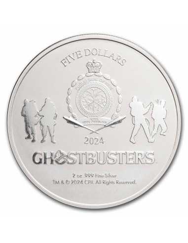 SLIMER Ghostbusters 40. Jahrestag 2 Oz Silbermünze 5$ Niue 2024 - Coins & More - Niue