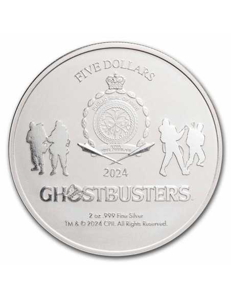SLIMER Ghostbusters 40. Jahrestag 2 Oz Silbermünze 5$ Niue 2024 - Coins & More - Niue