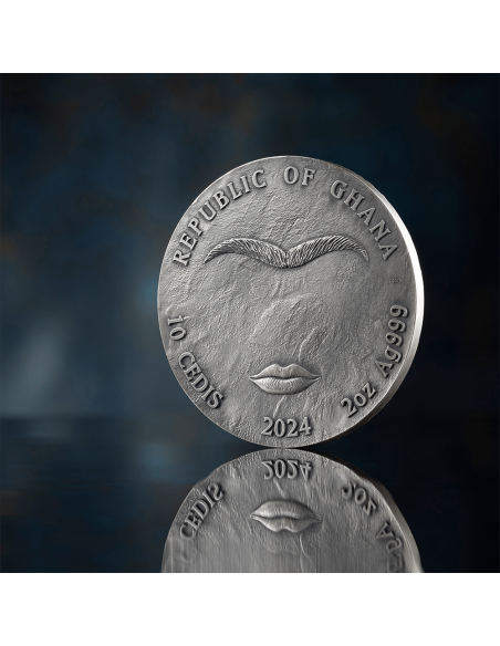 Moneta d'Argento da 2 Oz FRIDA 10 Cedis Ghana 2024 - Coins & More - Ghana