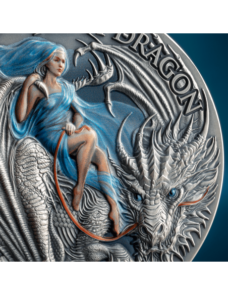 FROST DRAGON Dragonology 2 Oz Silbermünze 2000 Francs Kamerun 2024 - Coins & More - Kamerun