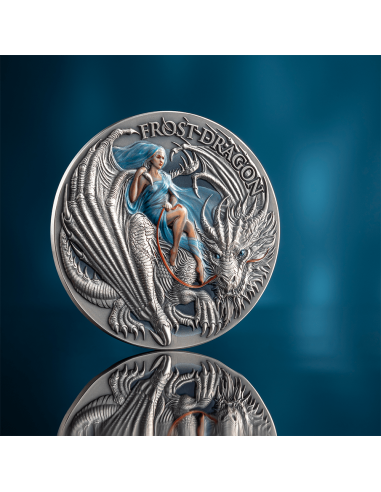FROST DRAGON Dragonology 2 Oz Silver Coin 2000 Francos Camerún 2024 - Coins & More - Camerún