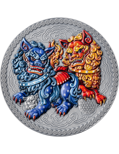 IMPERIAL GUARDIAN LIONS Orientalische Kultur Sammlung 50g Silbermünze 10 Cedis Ghana 2024 - Coins & More - Ghana