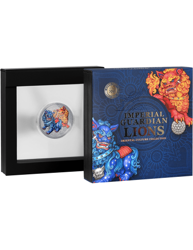 IMPERIAL GUARDIAN LIONS Orientalische Kultur Sammlung 50g Silbermünze 10 Cedis Ghana 2024 - Coins & More - Ghana