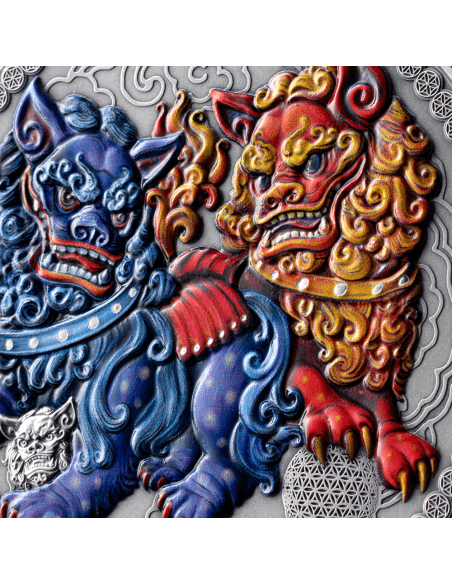 IMPERIAL GUARDIAN LIONS Orientalische Kultur Sammlung 50g Silbermünze 10 Cedis Ghana 2024 - Coins & More - Ghana