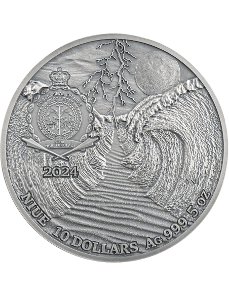 THE EXODUS Fundamental Stories of the Bible 5 Oz Silver Antique Coin 10$ Niue 2024 - Coins & More - Tokelau