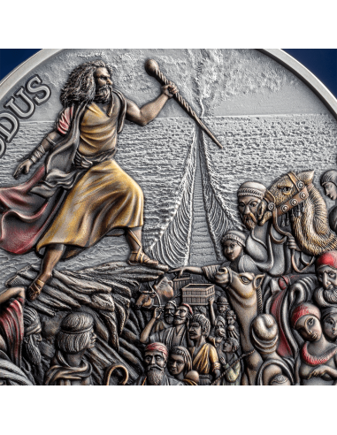 THE EXODUS Fundamental Stories of the Bible 5 Oz Silver Antique Coin 10$ Niue 2024 - Coins & More - Tokelau