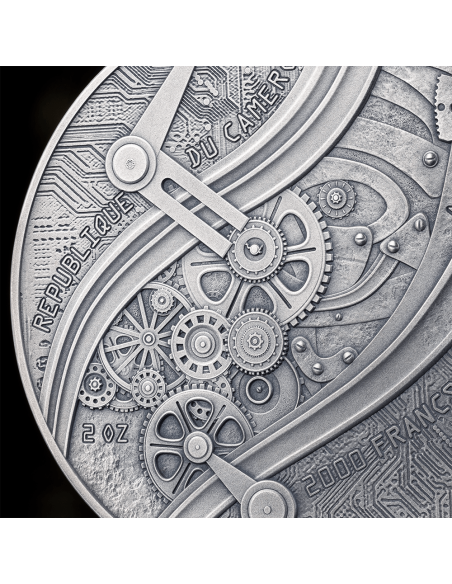 LEONARDO DA VINCI Futurists of the Past 2 Oz Silver Coin 2000 Francs Cameroon 2024 - Coins & More - Cameroon