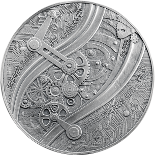 LEONARDO DA VINCI Futuristas del Pasado Moneda de Plata de 2 Oz 2000 Francos Camerún 2024 - Coins & More - Camerún 2